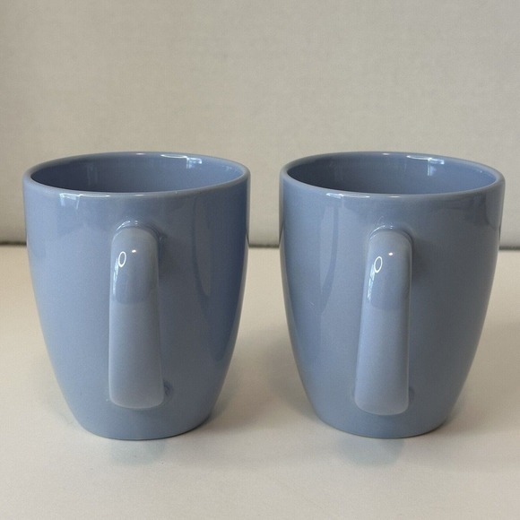 CORELLE Coordinate Stoneware Light Sky Blue coffee Mugs set of 2 CLEAN/VINTAGE - Picture 6 of 9